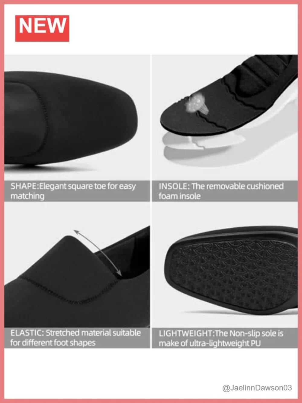 Orthopedic Low Block Heel Square Toe Stretch Comfortable Dress Pumps